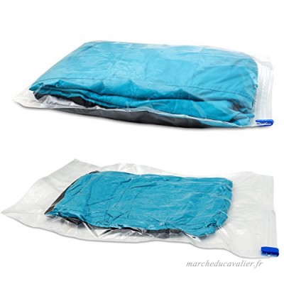 Lot de 6 sacs de compression – Économisez jusqu'à 75% de Place dans les bagages – Idéal pour voyager  Backpacking – Protéger contre l'humidité  moisissures  les insectes – packliste inclus - B072KY92NX